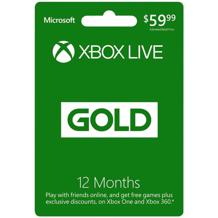 xbox live gold card online