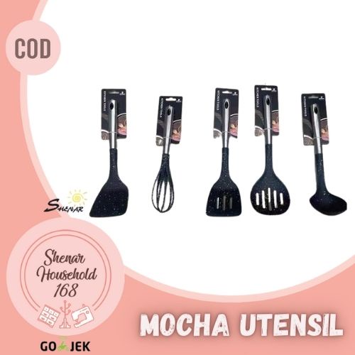 SHENAR , SPATULA LAYUR SPATULA SUTIL MOCHA UTENSIL WAJAN SUSRUK PERALATAN DAPUR KITCHEN BAKING PROPS PENGOCOK TELOR  SUTIL PENGIRIS MINYAK - BISA COD