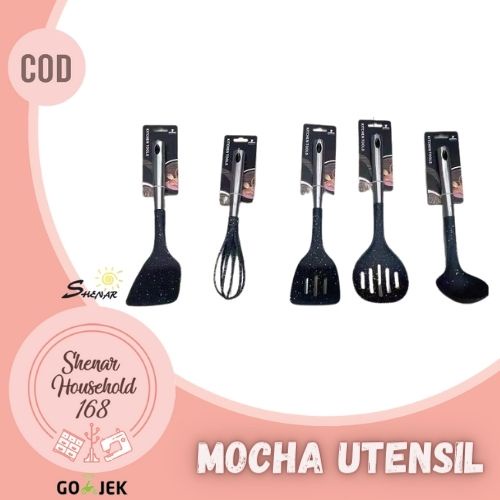 SHENAR , SPATULA LAYUR SPATULA SUTIL MOCHA UTENSIL WAJAN SUSRUK PERALATAN DAPUR KITCHEN BAKING PROPS PENGOCOK TELOR  SUTIL PENGIRIS MINYAK - BISA COD