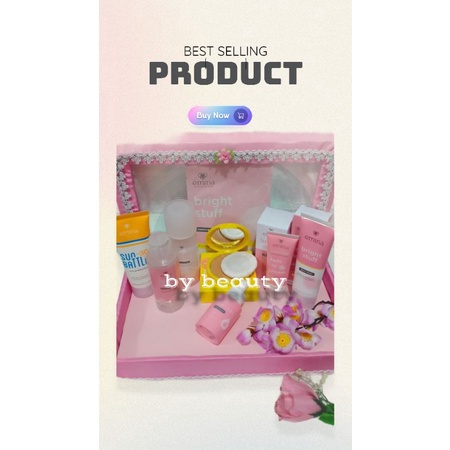 emina paket seserahan pernikahan geratis bok/emina bright stuff paket pencerah wajah/emina serum glo