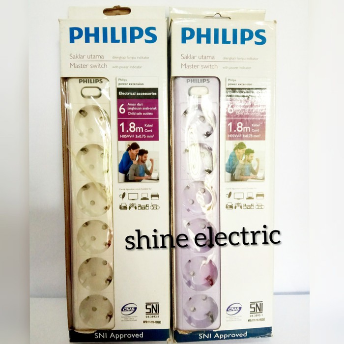 Stop Kontak 6 Lubang Saklar Philips Colokan 6 Lubang Stopkontak Saklar