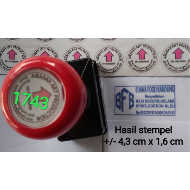 

buat stempel otomatis warna nama sales logo perusahaan sekolah organisasi persegi 1743
