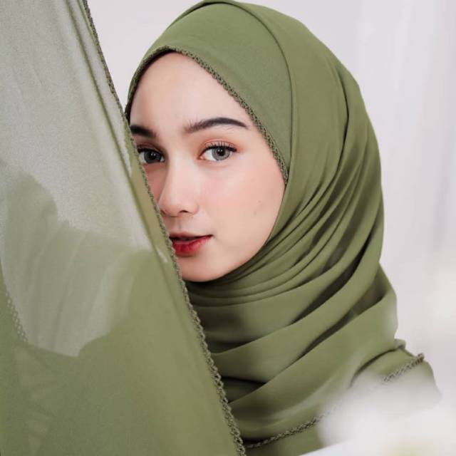 Kerudung Pashmina Crocket bahan ceruty baby doll