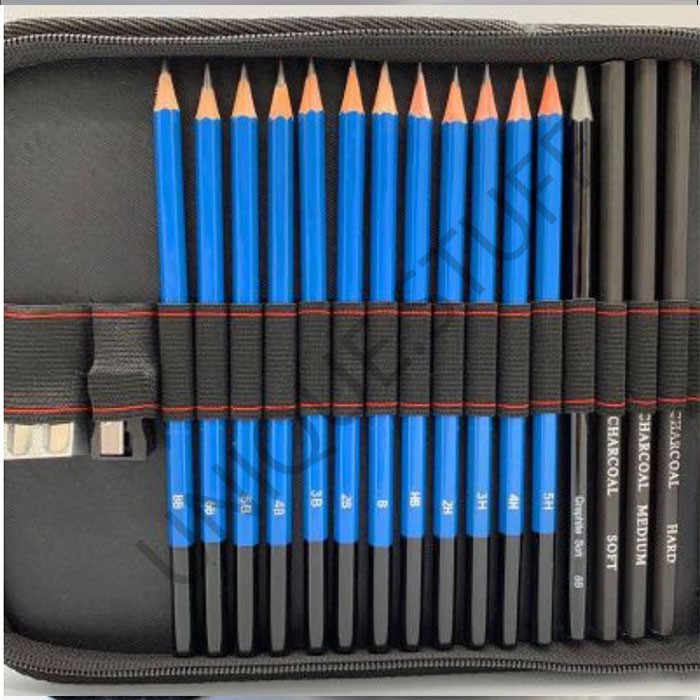 32 pcs sketching set drawing kit tools pensil gambar sketsa art manga