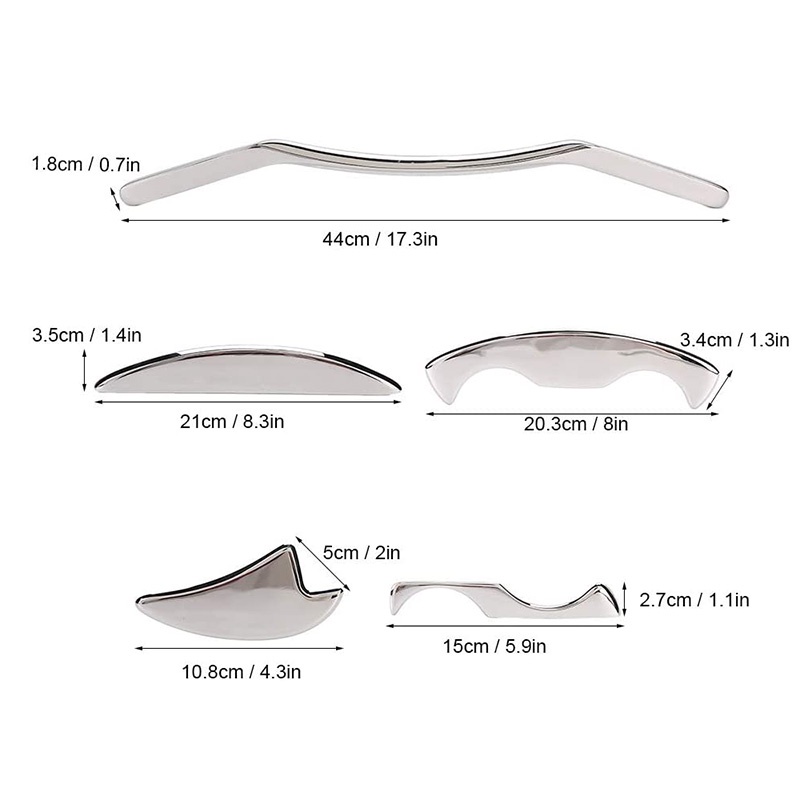 Alat Pijat Guasha Manual Bahan Stainless Steel Untuk Terapi Fisik