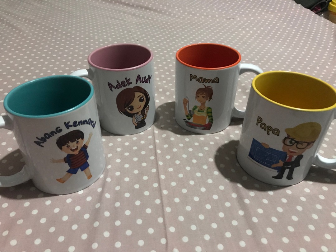 Msw-01 / Souvenir & Hadiah Mug Sablon Warna Custom Ada Foto Gambar Logo Sendiri