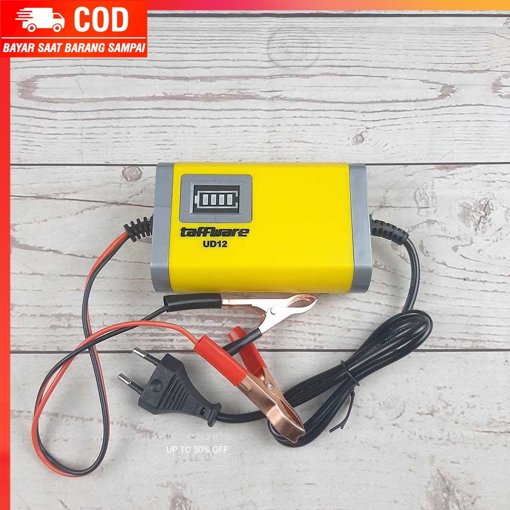 (100% BARANG ORI) Taffware Charger Aki Motor Lead Acid 12V 2A - UD12