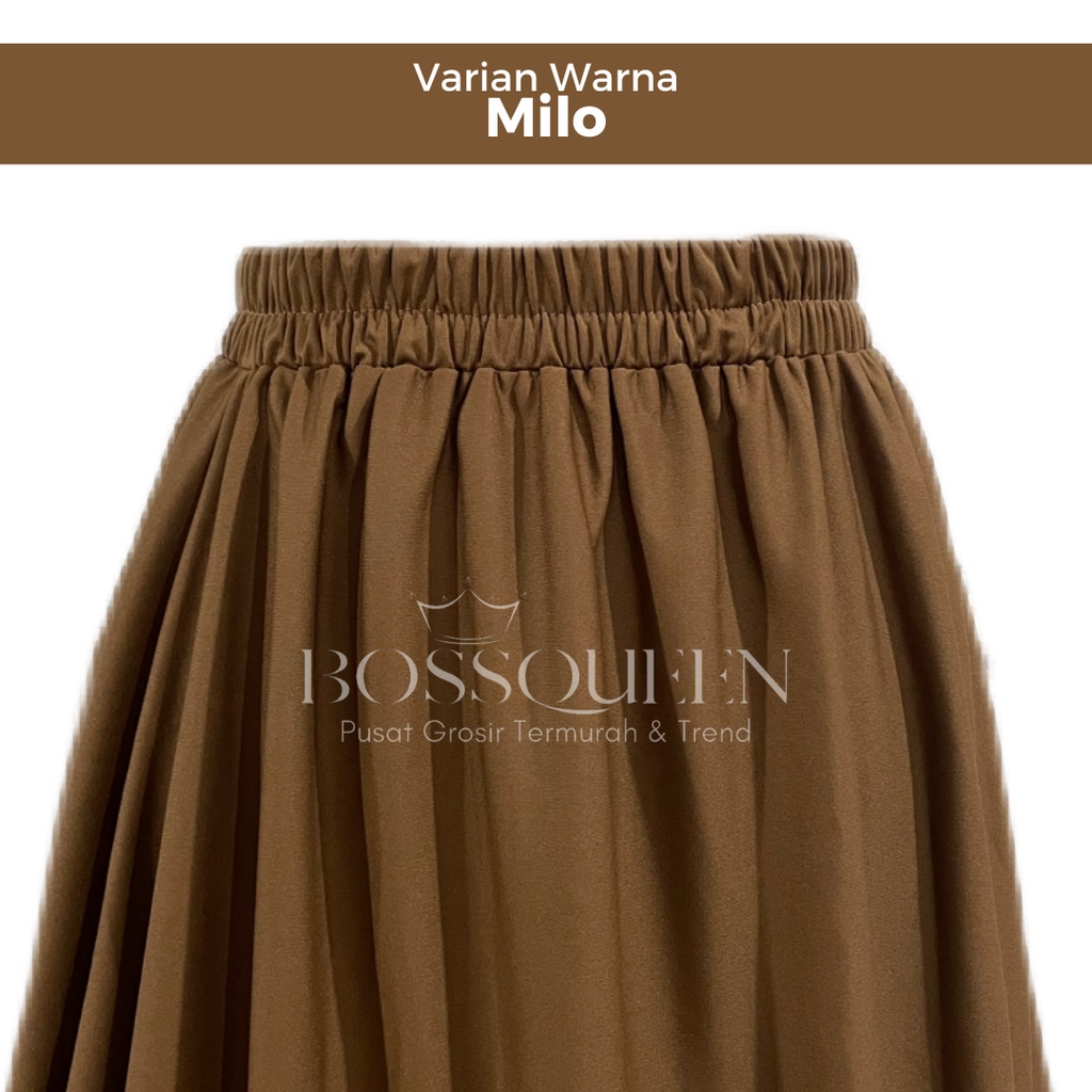 ROK KERJA WANITA POLOS BASIC PREMIUM 100%HYGET SUPER /ROK POLOS GRADE A/ROK POLOS MAYUNG-MILO