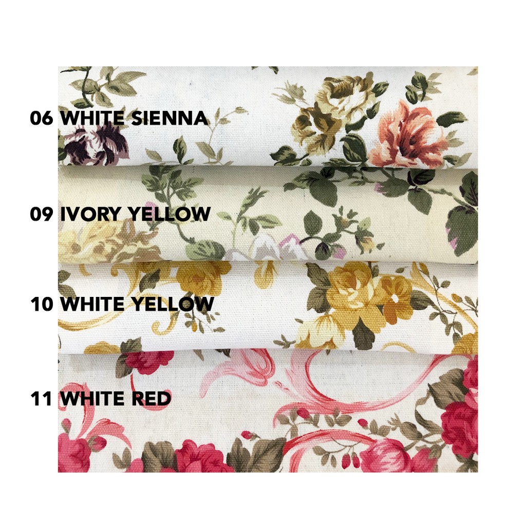 Kain Sofa / Gorden ALISSA 2 Katun Impor Bunga Shabby #tirai #korden #bantal