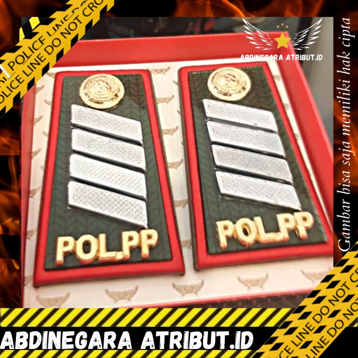 

Pangkat SATPOL-PP PDH 2D Mika Kilap Glossy Lis Bordir Merah Cod Perlengkapan Abdinegara Atribut