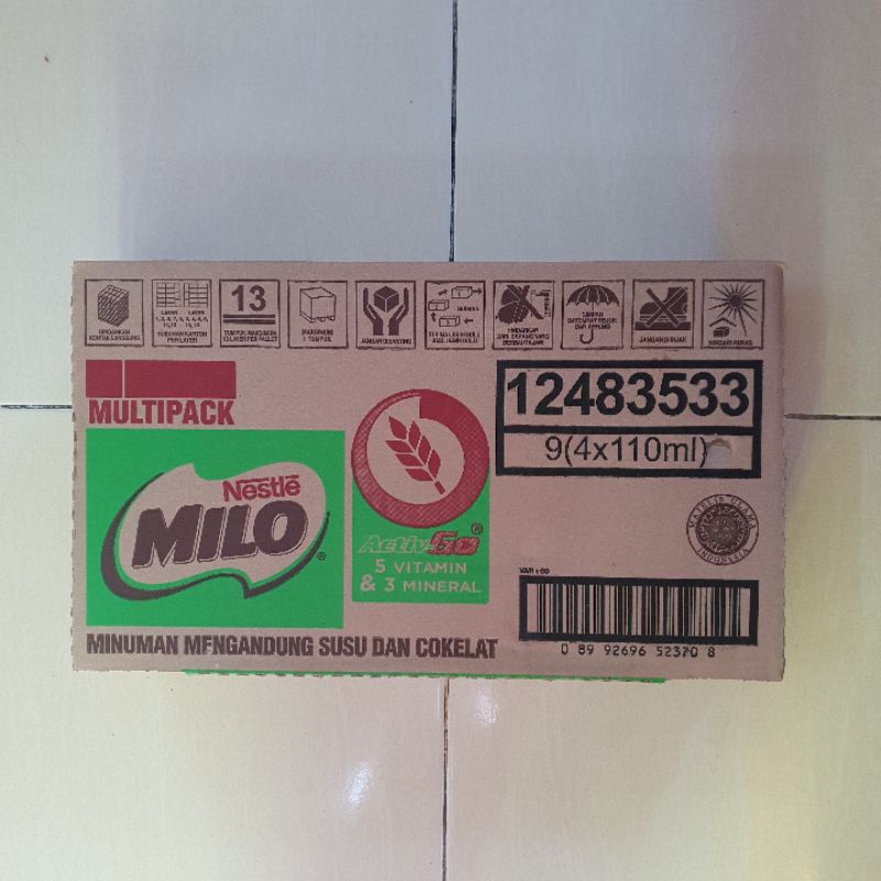 Milo UHT 110 ml Kartonan - Susu Milo 1 dus - Milo 1 Karton