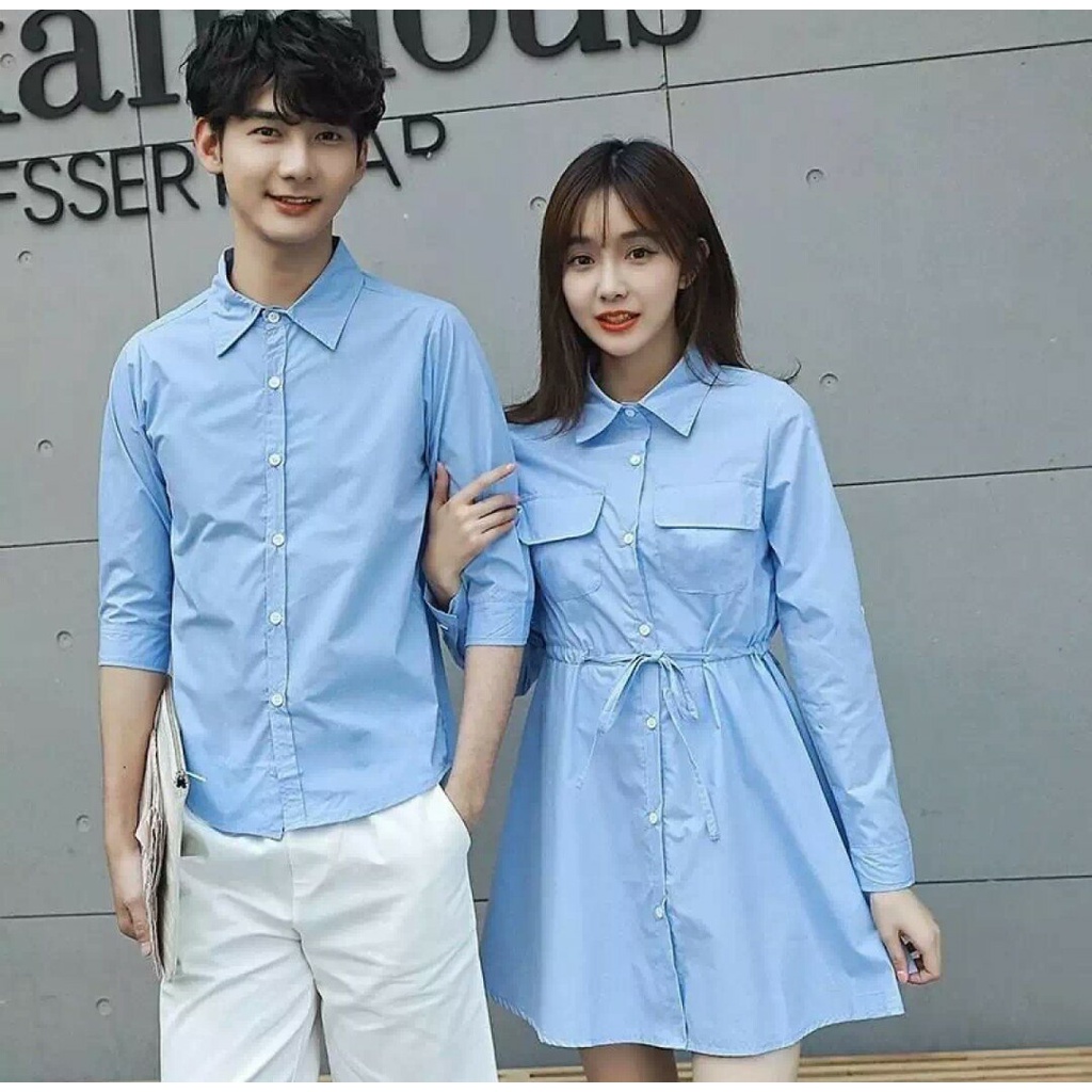 CP KEMEJA COUPLE FRESS / KEMEJA COUPLE PASANGAN / KEMEJA COUPLE PASANGAN PACARAN / KEMEJA COUPLE POL