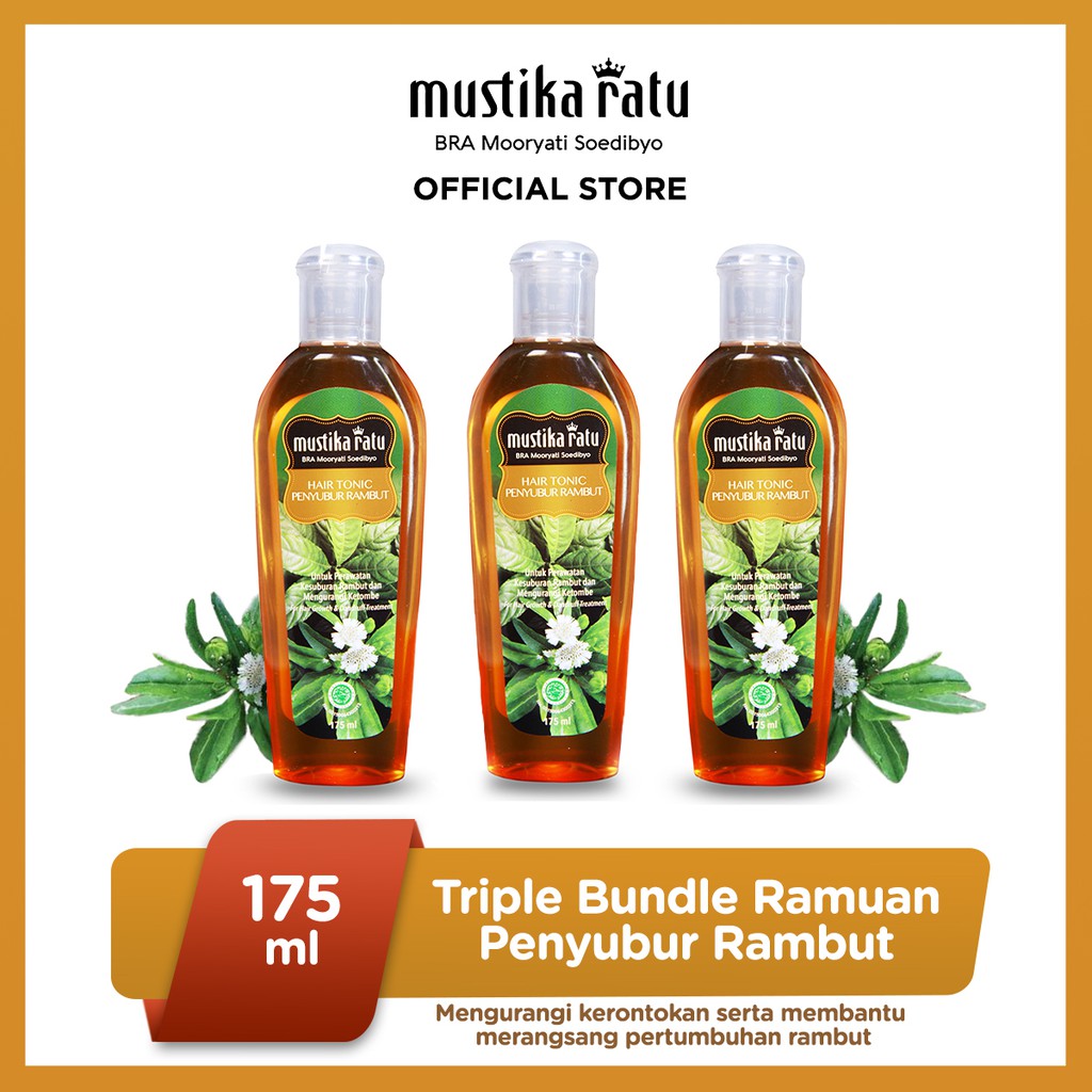 [Mustika Ratu] Triple Bundle Hair Tonic Ramuan Penyubur