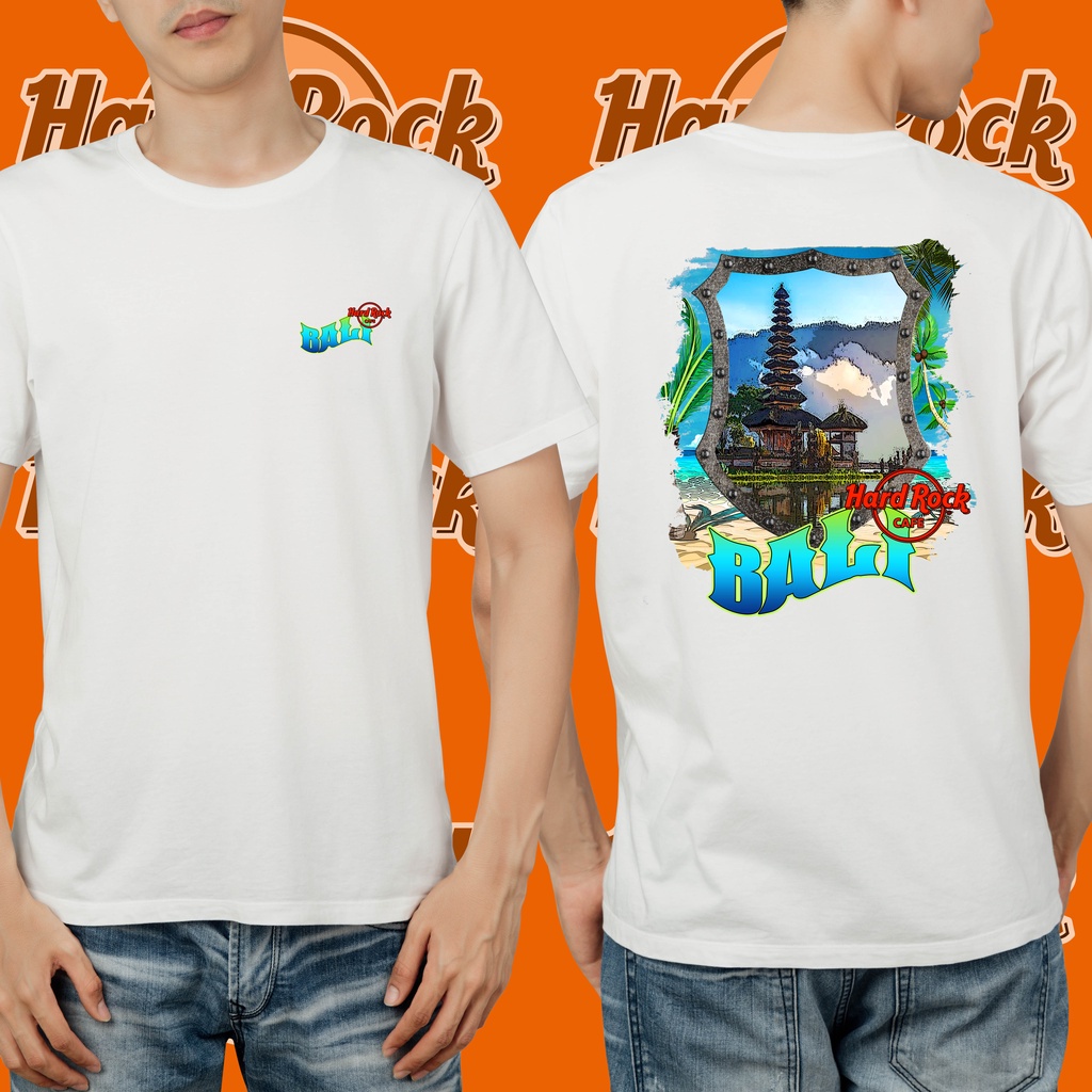 KAOS DISTRO Kaos - hard rock bali - HITAM PUTIH NAVY Kualitas premium SR_001