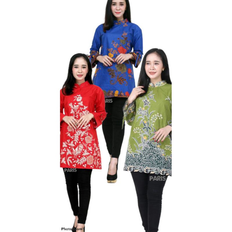 TUNIK BATIK WANITA MODERN | ATASAN BATIK CEWEK KEKINIAN | BATIK DRES CEWEK | BAJU BATIK WANITA KEKIN