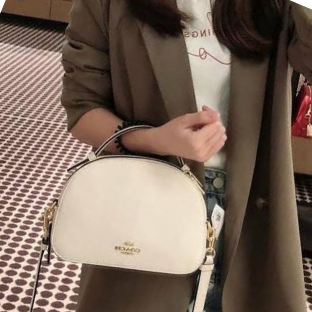 Tas Coach 1589 Serena Satchel Full Chalk White