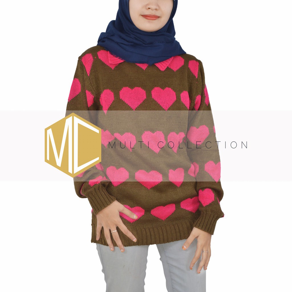 LOVE TRIBAL   baju rajut korea   sweater rajut tribal   atasan rajut korea   supplier rajut bandung