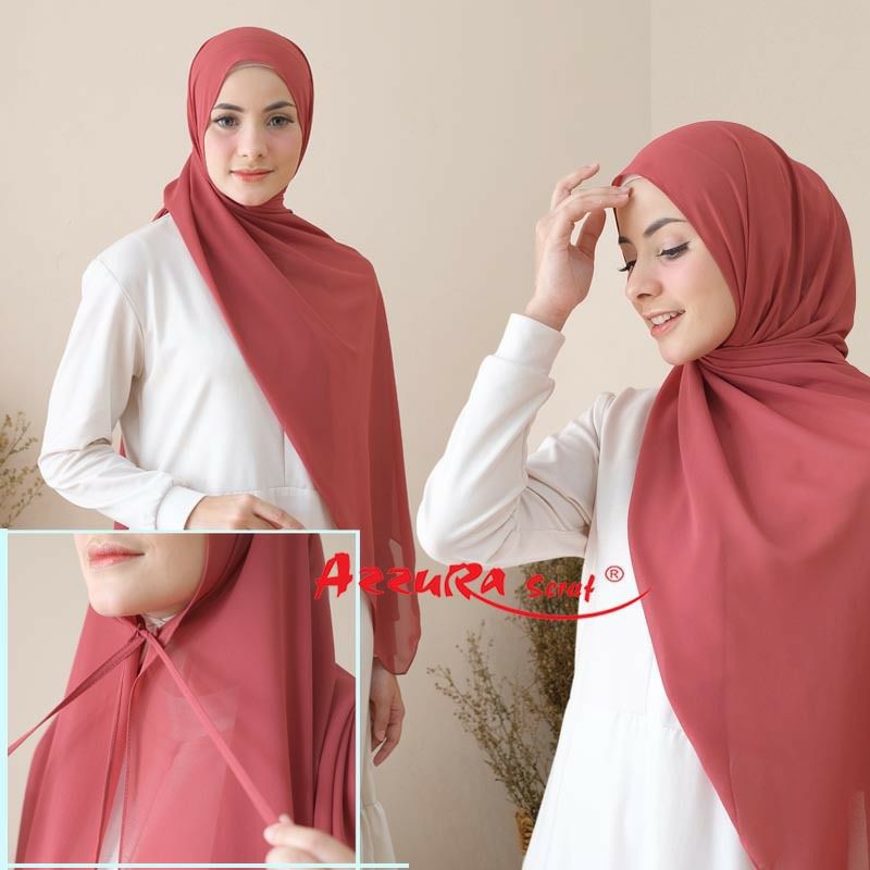 AZZURASCARF | PASHMINA TALI POLOS | ORIGINAL | PASHMINA | PASHMINA INSTAN | HIJAB INSTAN | PASHMINA