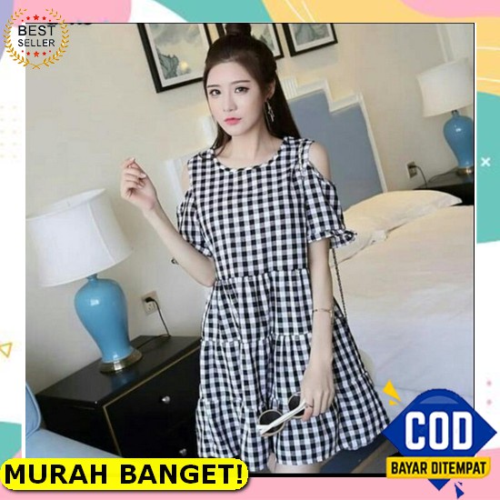 Jibril Lace Dress - Gaun Pesta Wanita - Gaun Natal /Gereja Cewek Remaja / Dewasa - Midi Dress Bahan 