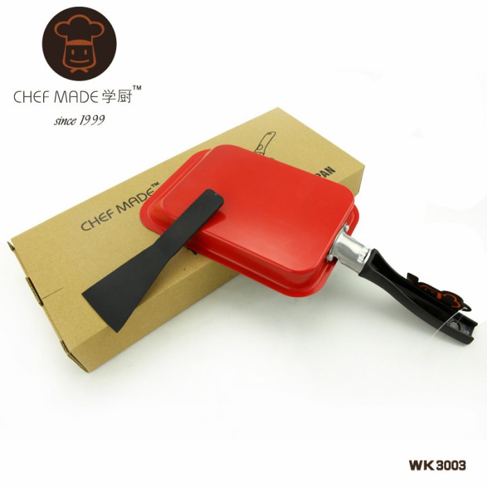 Chefmade WK3003 - Non Stick Tamagoyaki Omelette Pan / Wajan Omelette - Merah