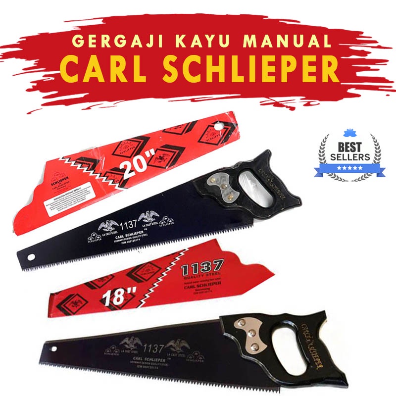Carl Schlieper Gergaji Kayu Cap Mata Asli Ukuran 18" dan 20 inch Berkualitas / Graji Cap Sliper Pemo