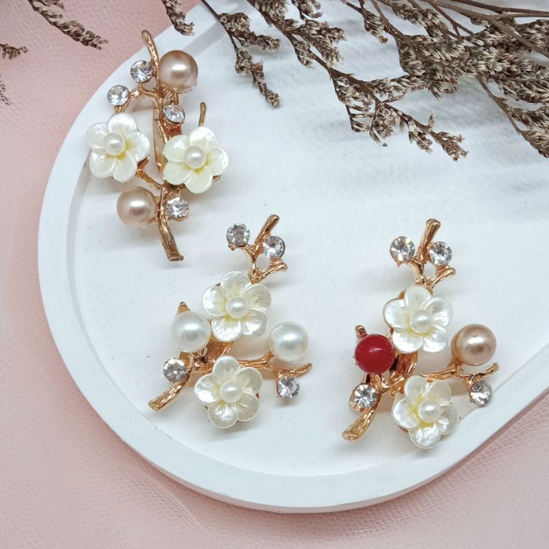 BRUNCH BROOCH |BROS KOREA RESIN PEARL IMUT MEWAH