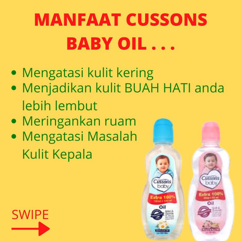 CUSSONS BABY OIL / BABY OIL / Cusson Baby Oil 100ml + 100ml Dan 50ml + 50ml