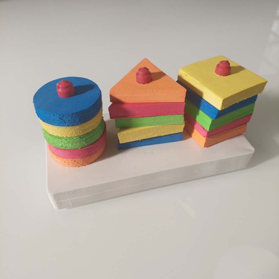 Mainan Edukasi Balok Susun Busa Belajar Mengenal Bentuk dan Warna