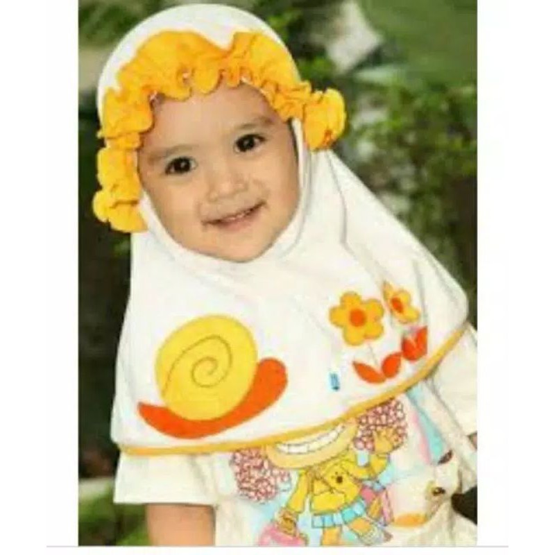 Jilbab Anak Tiva Bordir Flanel Siput