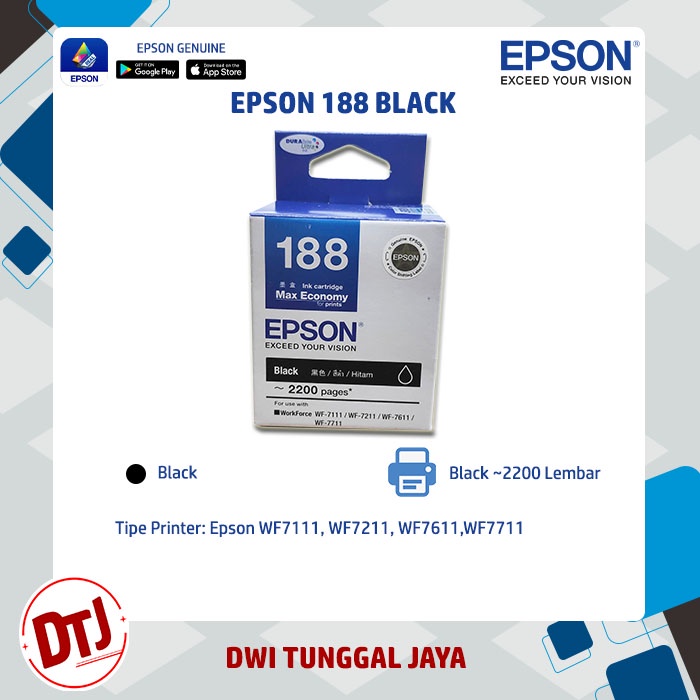 Tinta Epson 188 Black Original (T188 Series)