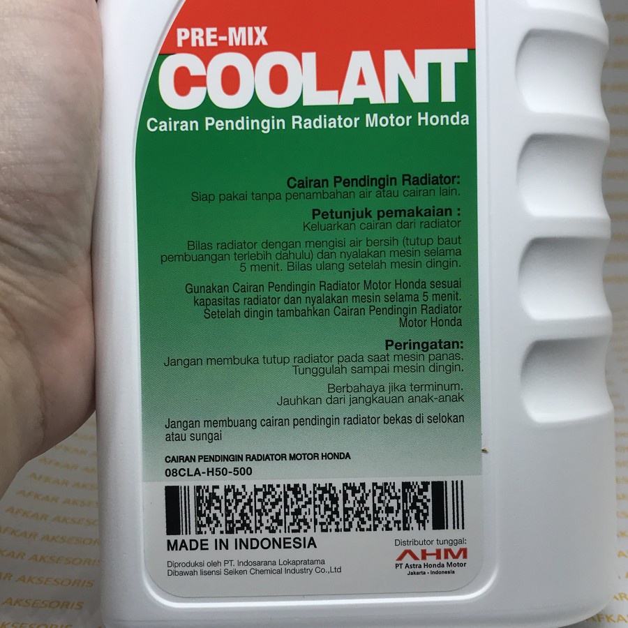 AIR RADIATOR CAIRAN PENDINGIN COOLANT 500ML ORI AHM