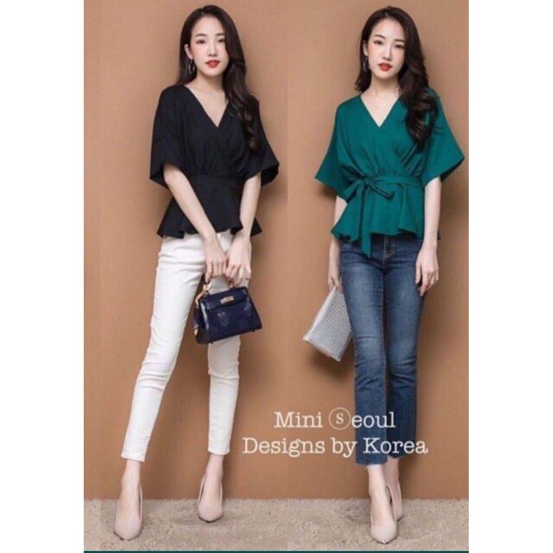 { THABI } MS BLUS KANA / ATASAN WANITA KEKINIAN / BLOUSE WANITA / BLOUSE WANITA KOREA / BAJU LENGAN 