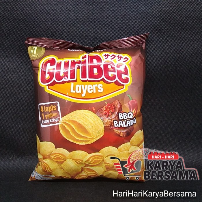 

GURIBEE SNACK LAYERS BBQ BALADO 65GR