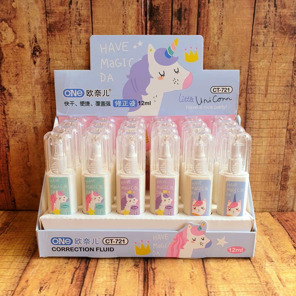 Correction Pen Fluid motif Little Unicorn CT-721 - Tip-Ex Pen Cair CT-721