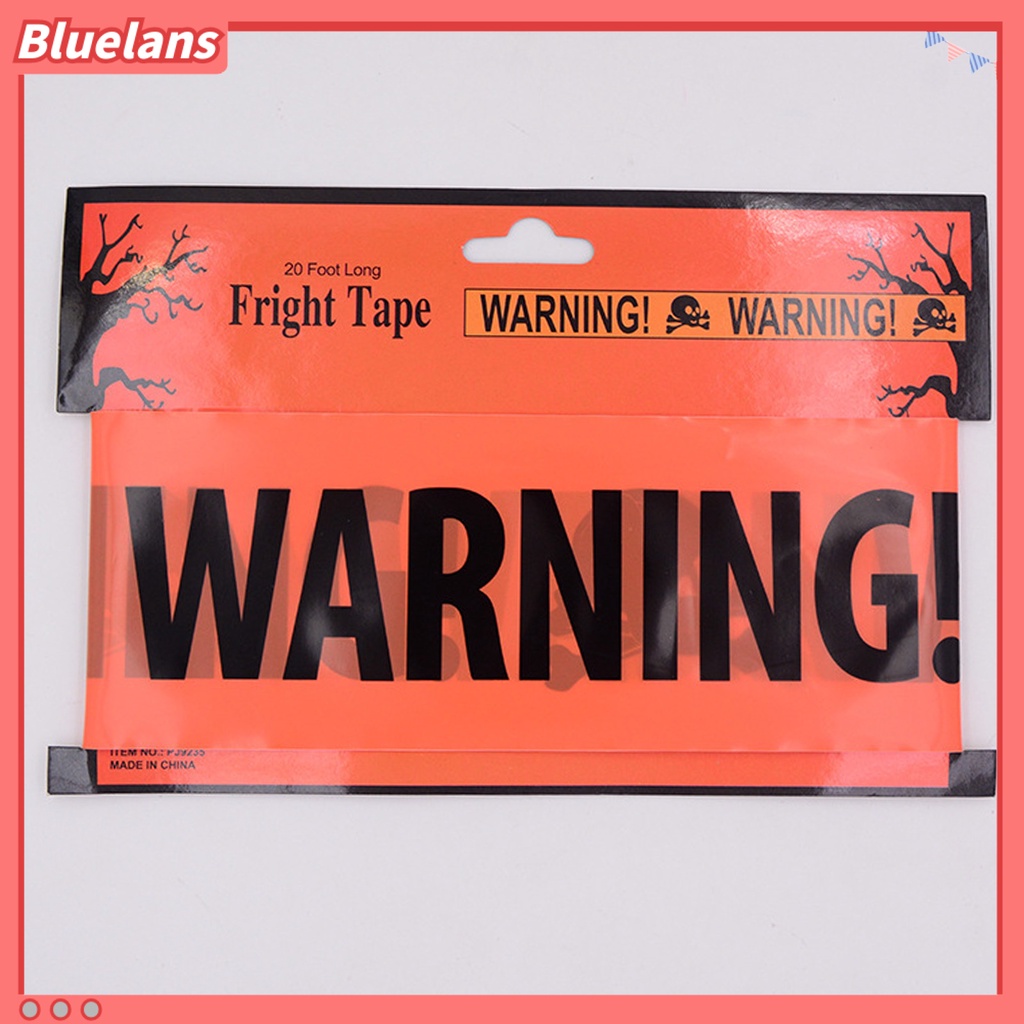 1 Roll Pita Peringatan Energetik Anti Pudar Warna Terang Bentuk Kepala Tengkorak Untuk Dekorasi Pesta Halloween