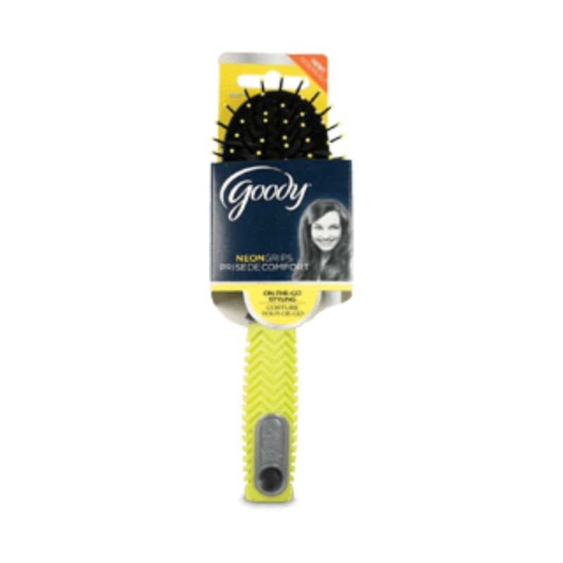 Goody Neon Grips 06871 purse oval cushion hair brush