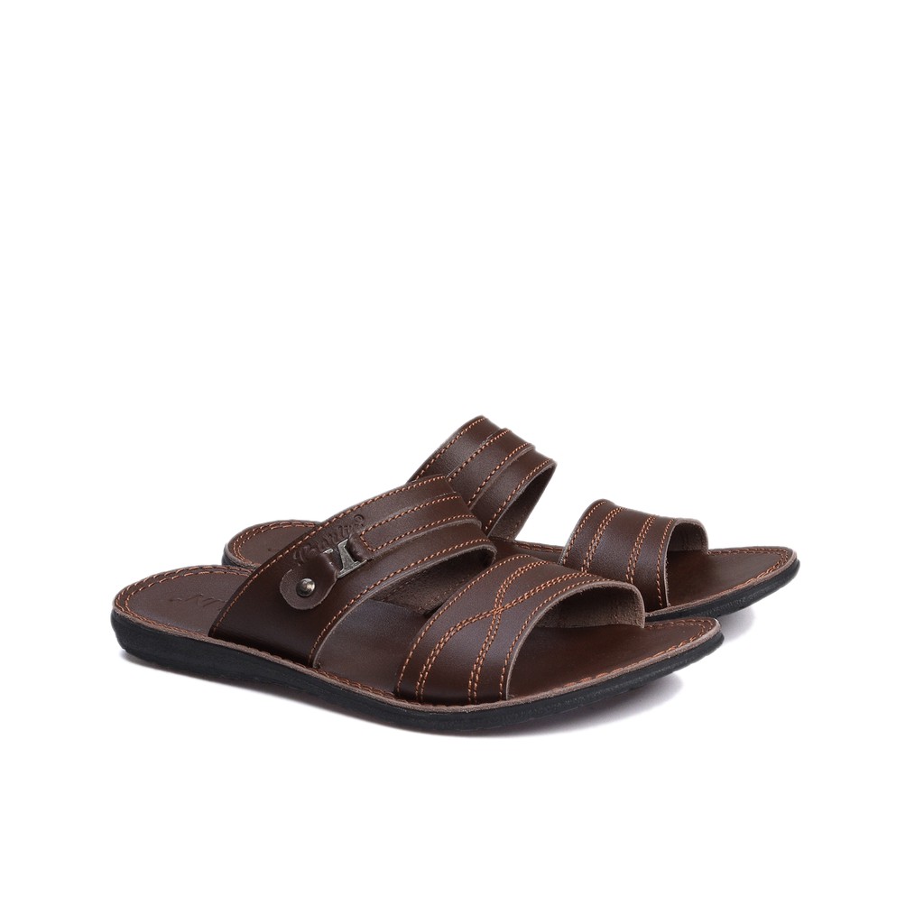 Sandal Asli Full Kulit Pria  - Sendal Terlaris Barlin Original - MS06