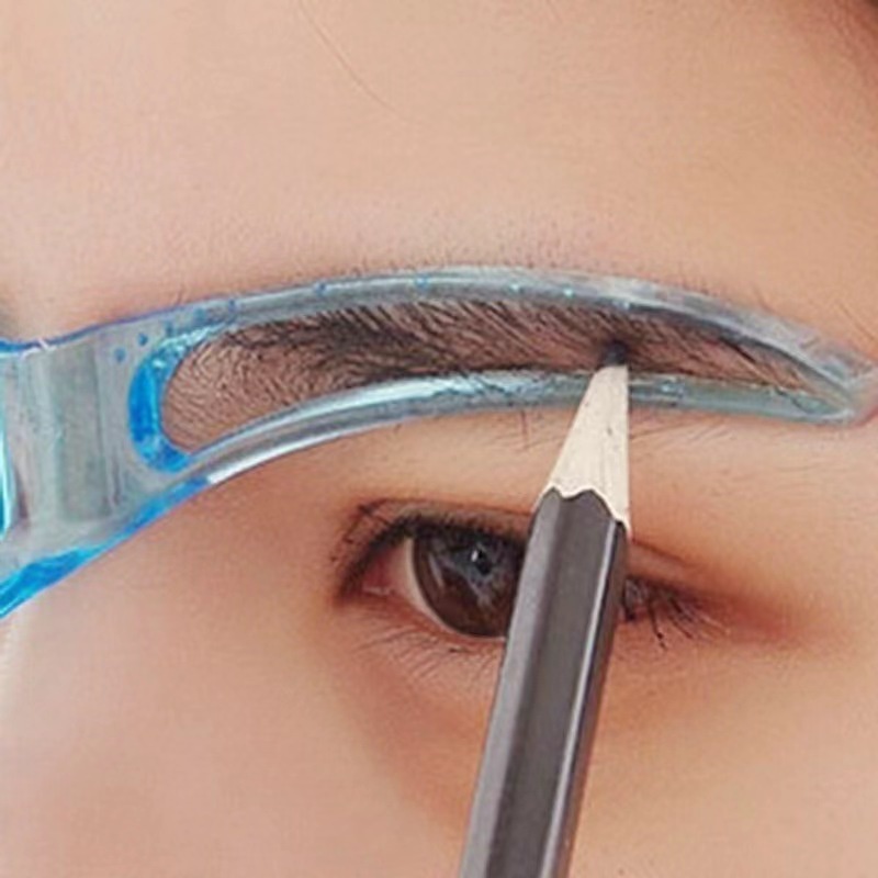 Cetakan Alis Eyebrow Template Dengan Gagang Pembuat Alis Instan