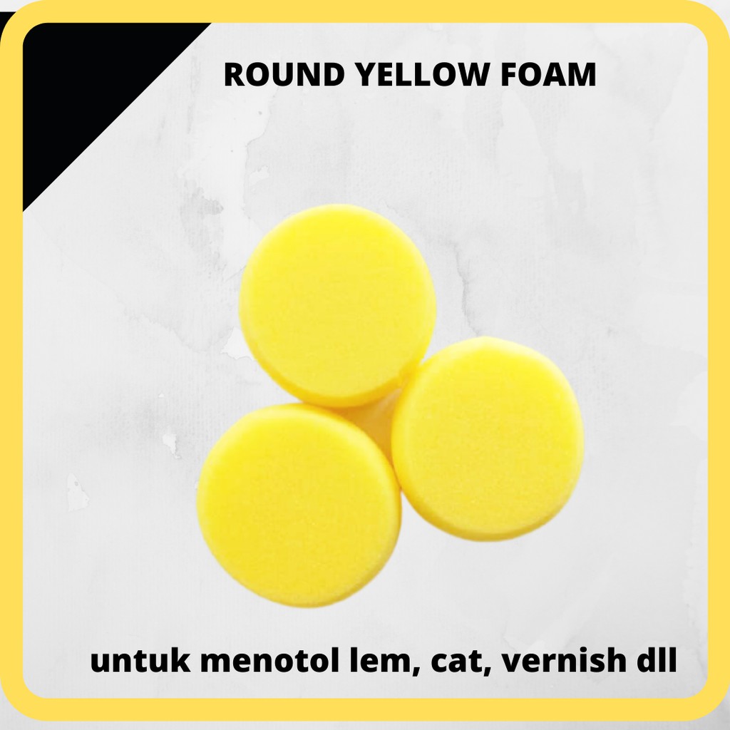 Foam bulat kuning untuk finishing kerajinan tangan