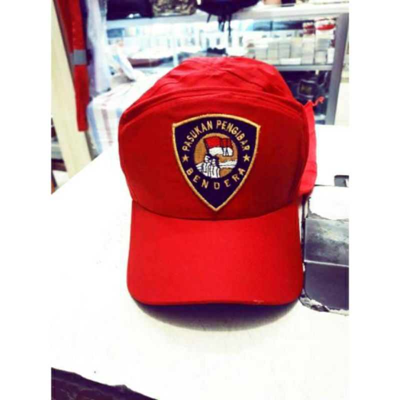 topi latihan paskibra | topi paskibra model jepang