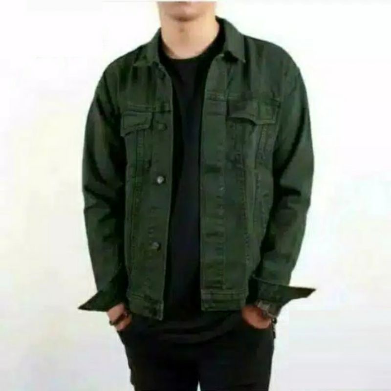 Jaket Jeans Denim Pria/Cowok - BioBlitz/BioWash/BiruDongker/Coklat/Hitam