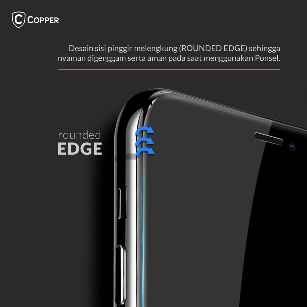 Tecno Spark 6 Go - COPPER Tempered Glass Full Glue PREMIUM Glossy