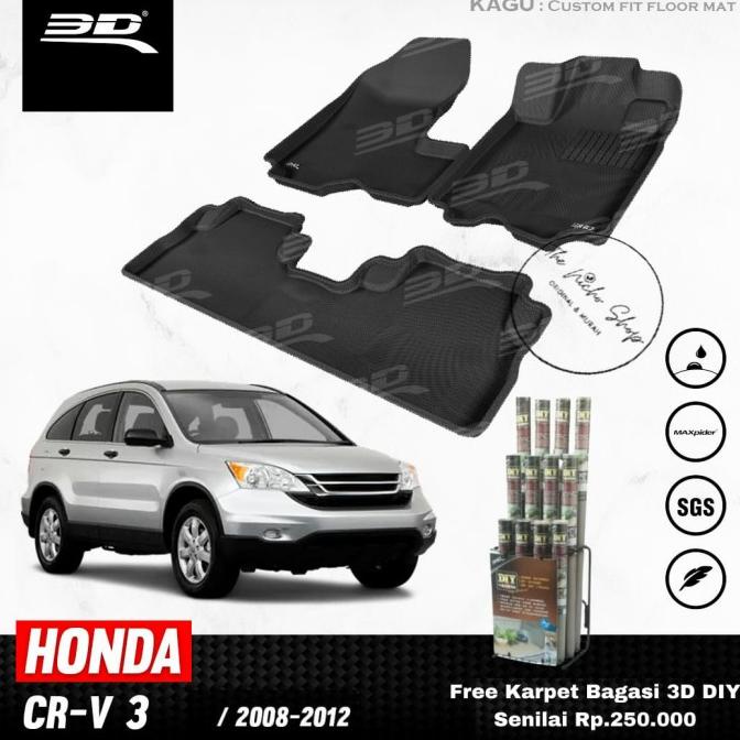 Karpet Mobil 3D KAGUMAT Import Honda CRV 2007-2012 GEN 3