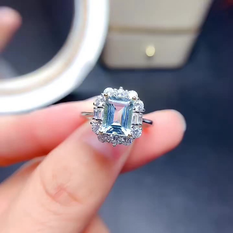 Cincin Sterling Silver 925 Dengan Topaz Cut Untuk Wanita