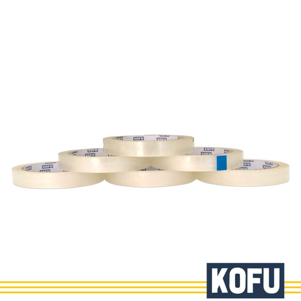 

Kofu Medium Duty OPP Tape - 1/2" x 70 Yards, Clear