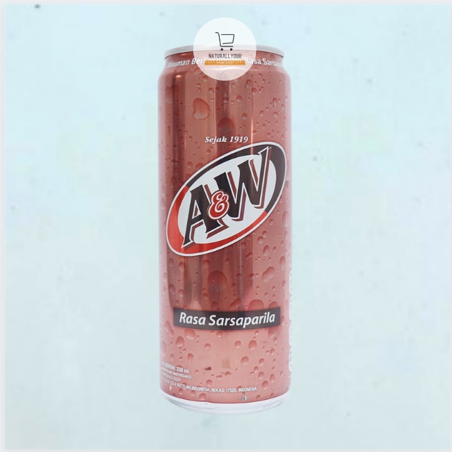 [3kaleng] A&amp;W Sarsaparila Root Beer / AW Rootbeer 250ml AW Kaleng Slim