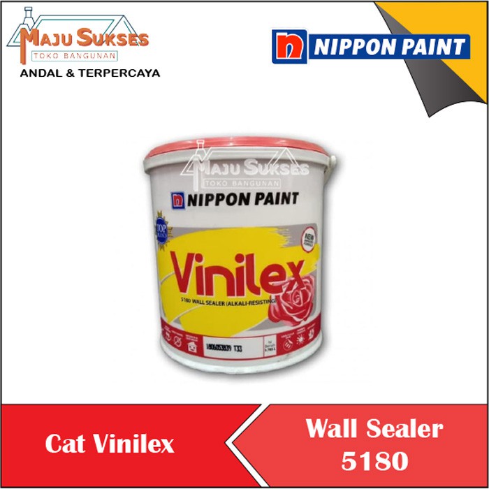 VINILEX 5180 WALL SEALER CAT DASAR INTERIOR EKSTERIOR EXTERIOR HEMAT CAT 5 KG GALON