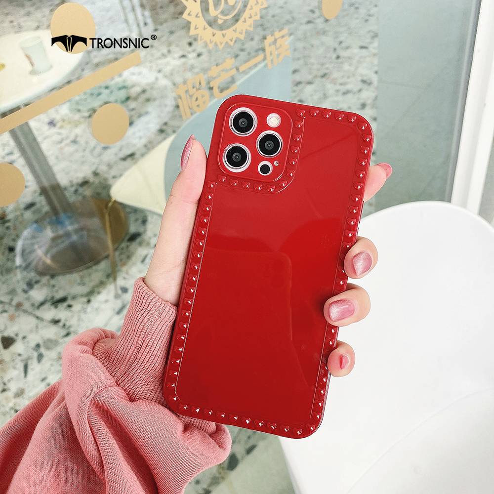 Soft Case Motif Dots Warna Merah Hitam Glossy Untuk Huawei P20 Pro 30 Pro 30 Lite 40 Pro +