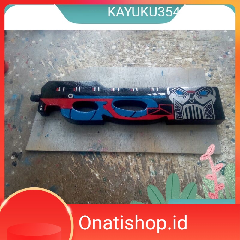 Senjata mainan anak skin ff P90 Punisher