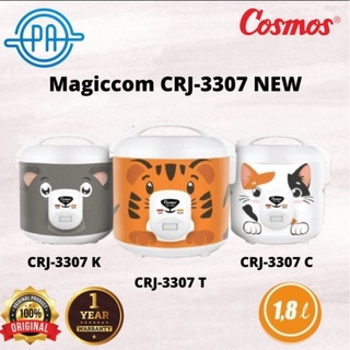 COSMOS Rice Cooker 1.8 Liter Panci Anti Lengket CRJ 3307K / Magic Com - Garansi 1 Tahun